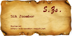 Sik Zsombor névjegykártya
